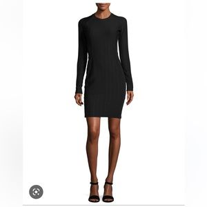 RAG & BONE Ada Black Ruched Long Sleeve Dress XS $375